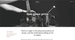 Desktop Screenshot of lonegoosepress.com